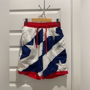 Nike throwback Mens S USA Flag Basketball Shorts Star Athletic Gym